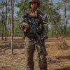 young man in military gear